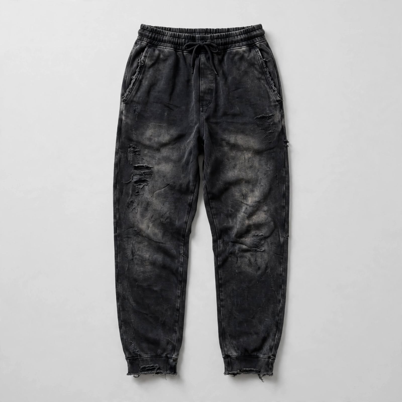 Distressed Acid Wash Sweatpants